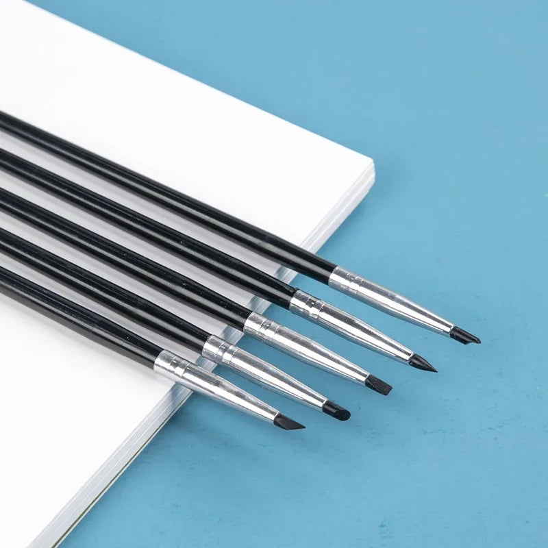 Silicone Nail Brush Set for Manicure Art and Sculpting - 5 Pieces