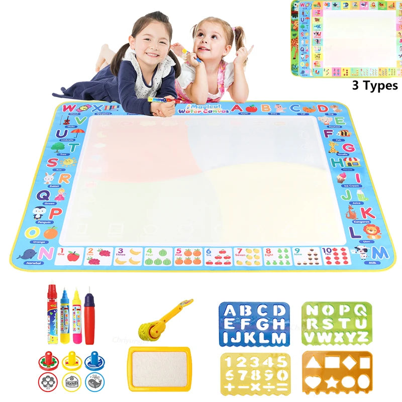 Reusable Water Drawing Mat for Kids 80x100cm Educational Art & Doodle Toy