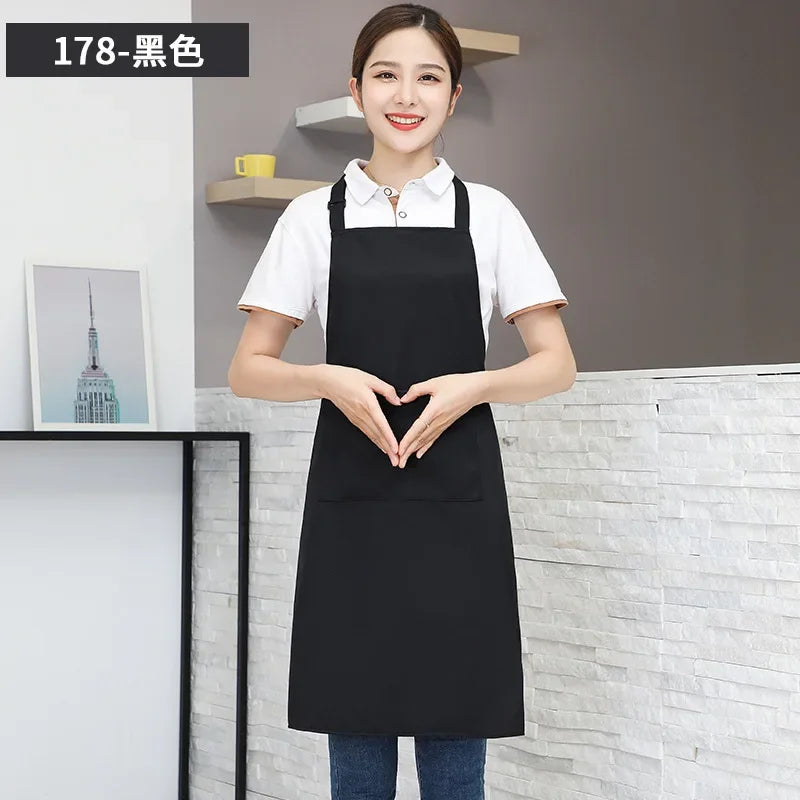 Personalized Waterproof Work Apron for Men Women with Custom Logo - Kitchen & Restaurant Use