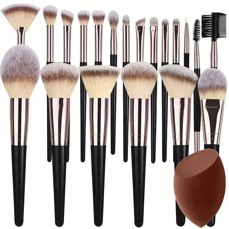 Professional Makeup Brush Set 3-20 Pcs Fluffy Foundation Eyeshadow Concealer Blending Tools