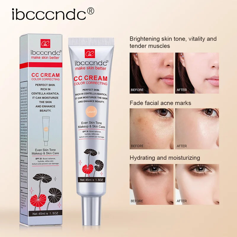 Moisturizing Correcting CC Cream Waterproof Anti-Sweat Makeup for Women