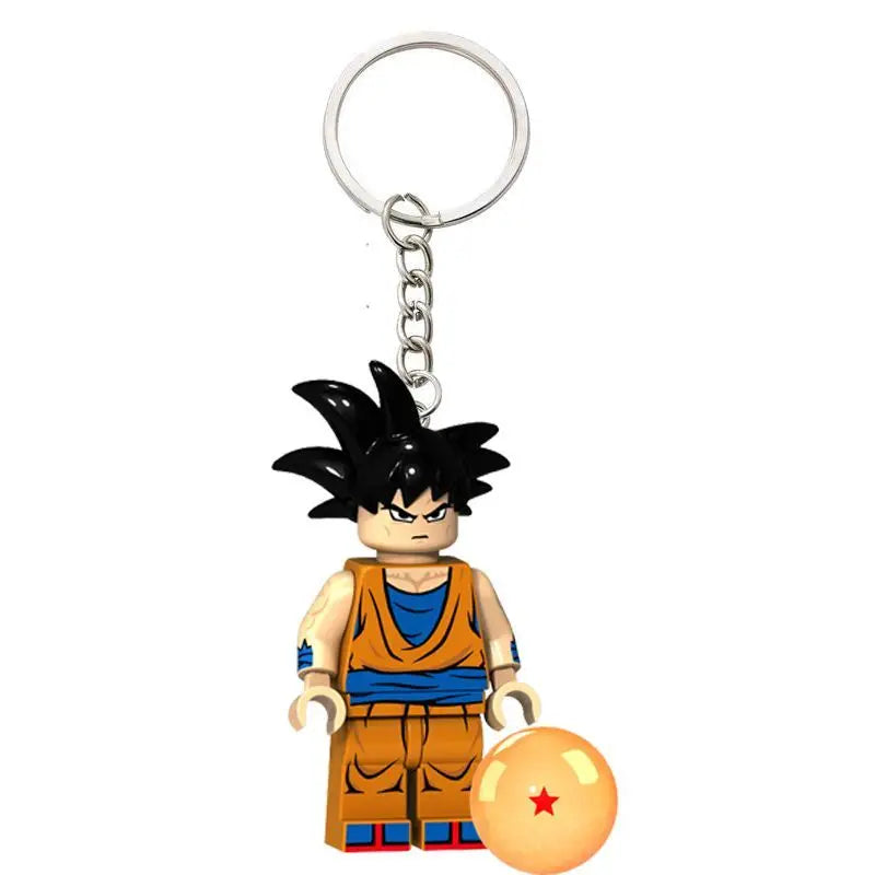 Dragon Ball Son Goku Keychain Anime Figure - Car, Backpack & Jewelry Pendant, Multiple Colors