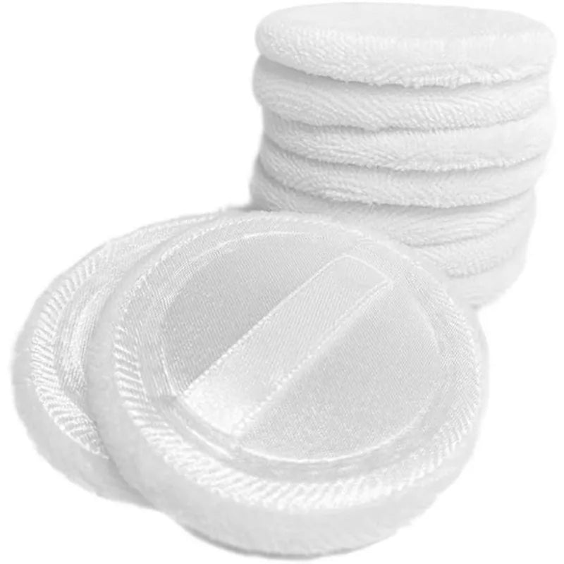 5pcs Makeup Powder Puff Set with Ribbon for Face and Loose Powder Application