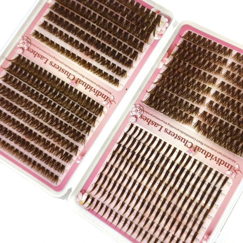 Eyelash Extension Spikes 32 Rows Wispy Faux Cils Clusters for Natural Lash Look
