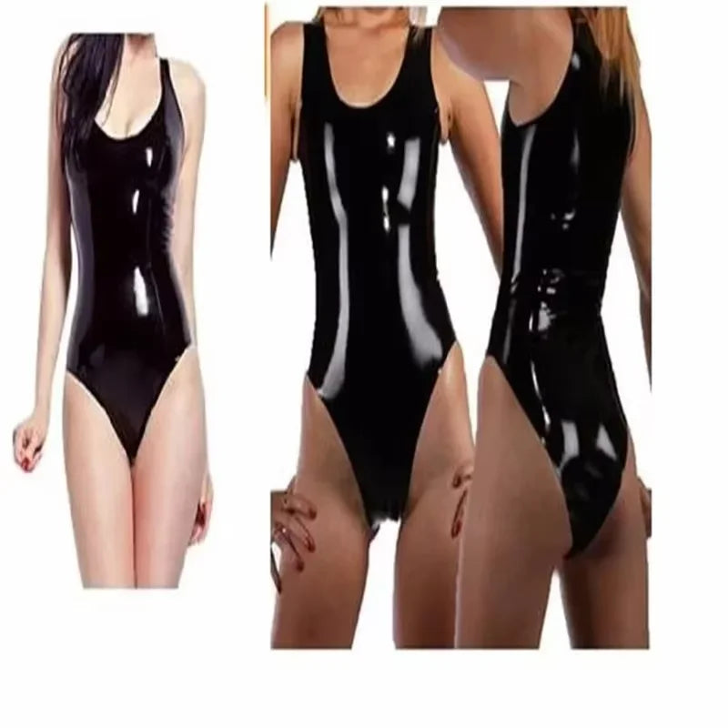Latex Bodysuit Leotard Mould Made Body Swimsuit Black Latex Rubber Gummi