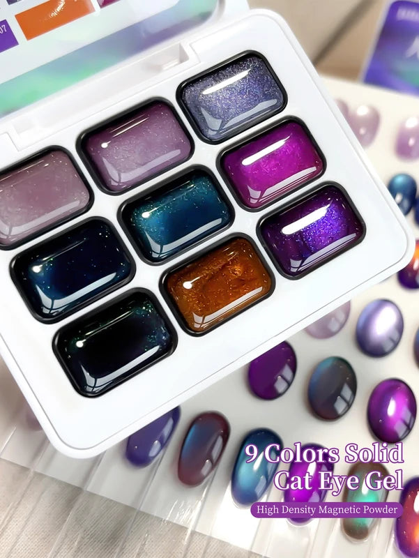 Semi-Solid Nail Polish Gel - 9 Colors Patting Gel for Nail Art & Salon Use