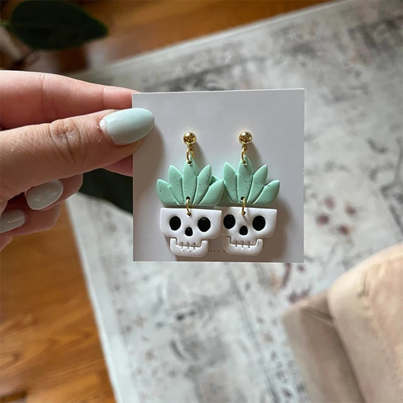 Halloween Skull Cactus Clay Cutter Set for Jewelry & Ornament Making