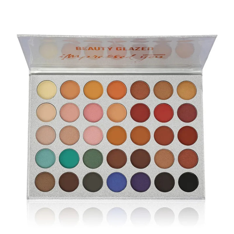 Long-Lasting Waterproof Makeup Palette with 35 Matte & Shimmer Shades