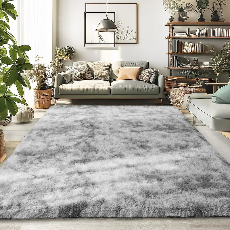Shaggy Indoor Area Rug - Non-Slip Fluffy Carpet for Living Room & Bedroom