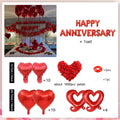 Anniversary Balloon Banner Rose Petals Decor for Wedding & Valentine