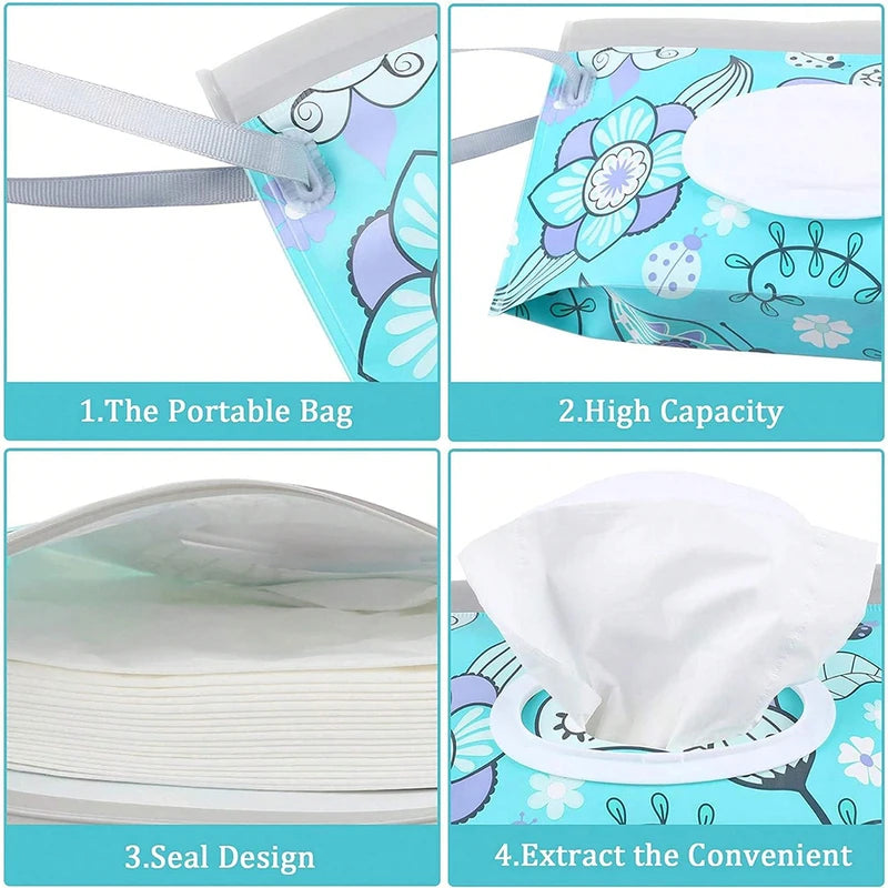 Portable Baby Wipe Dispenser Box Refillable Waterproof Travel Wipes Container