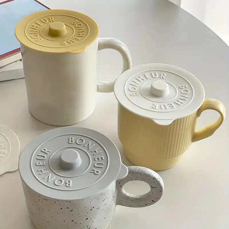 Silicone Mug Cup Lid Cover Sealing Protect Heat Retainer for Tea Coffee Milk