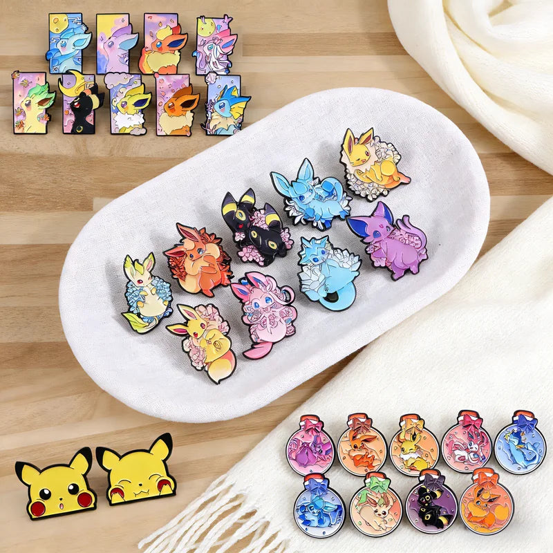 Cute Anime Elf Enamel Lapel Pins Cartoon Brooches for Backpack Clothing Accessories Gift Set