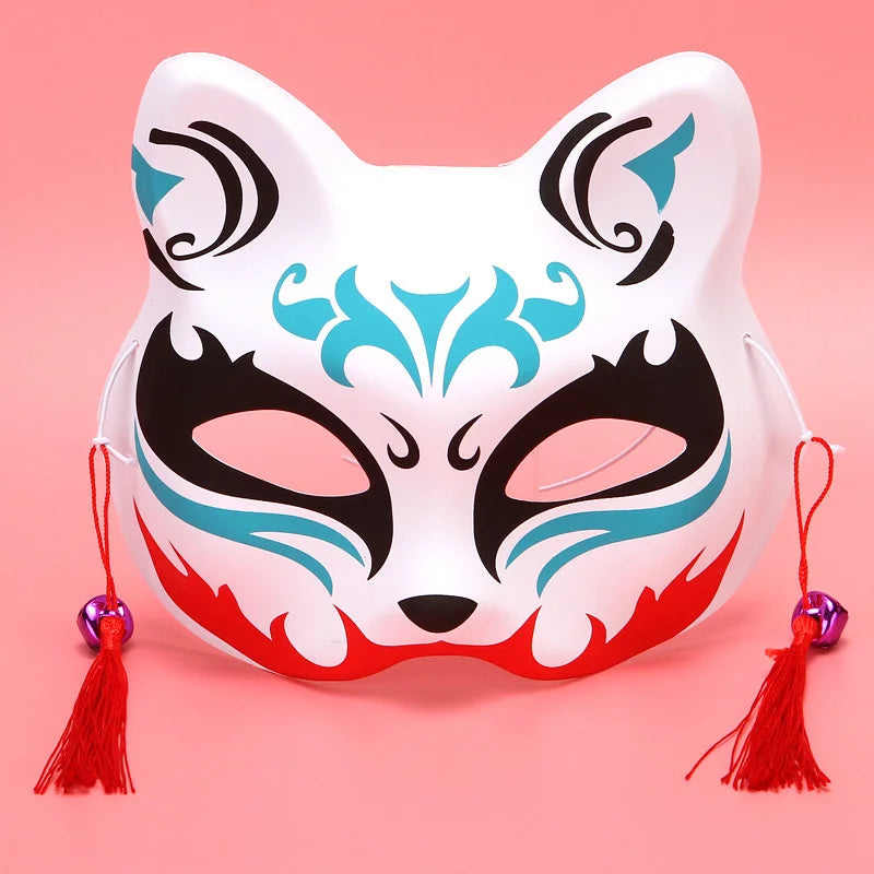Japanese Fox Mask Half Face Cosplay Mask for Halloween Party Festival