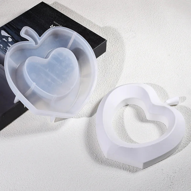 DIY Hollow Apple Ornament Silicone Mold for Epoxy Resin Desktop Art Decoration