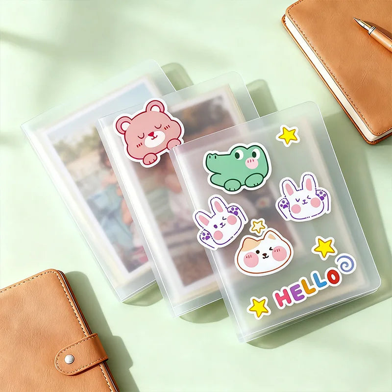 Multi-Size Transparent Photo & Card Album for Collectibles, 3-7 Inch Variants