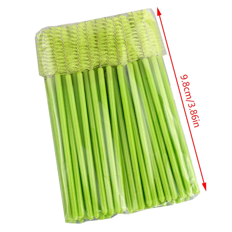 Disposable Eyelash Brushes 50Pcs Makeup Applicators for Lash Extensions & Eye Makeup