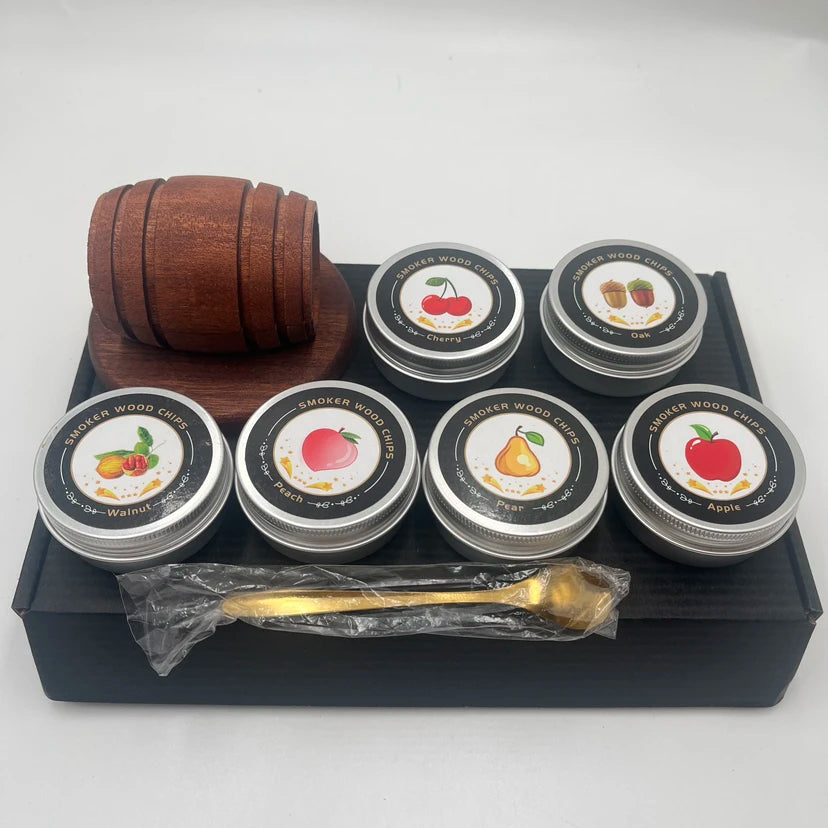 Whiskey Smoker Kit with 4/6 Flavors Cocktail Infuser Set for Bourbon and Whiskey Gifts