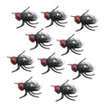 Fake Plastic Flies Insect Prank Toys Set - Halloween Joke Trick Props