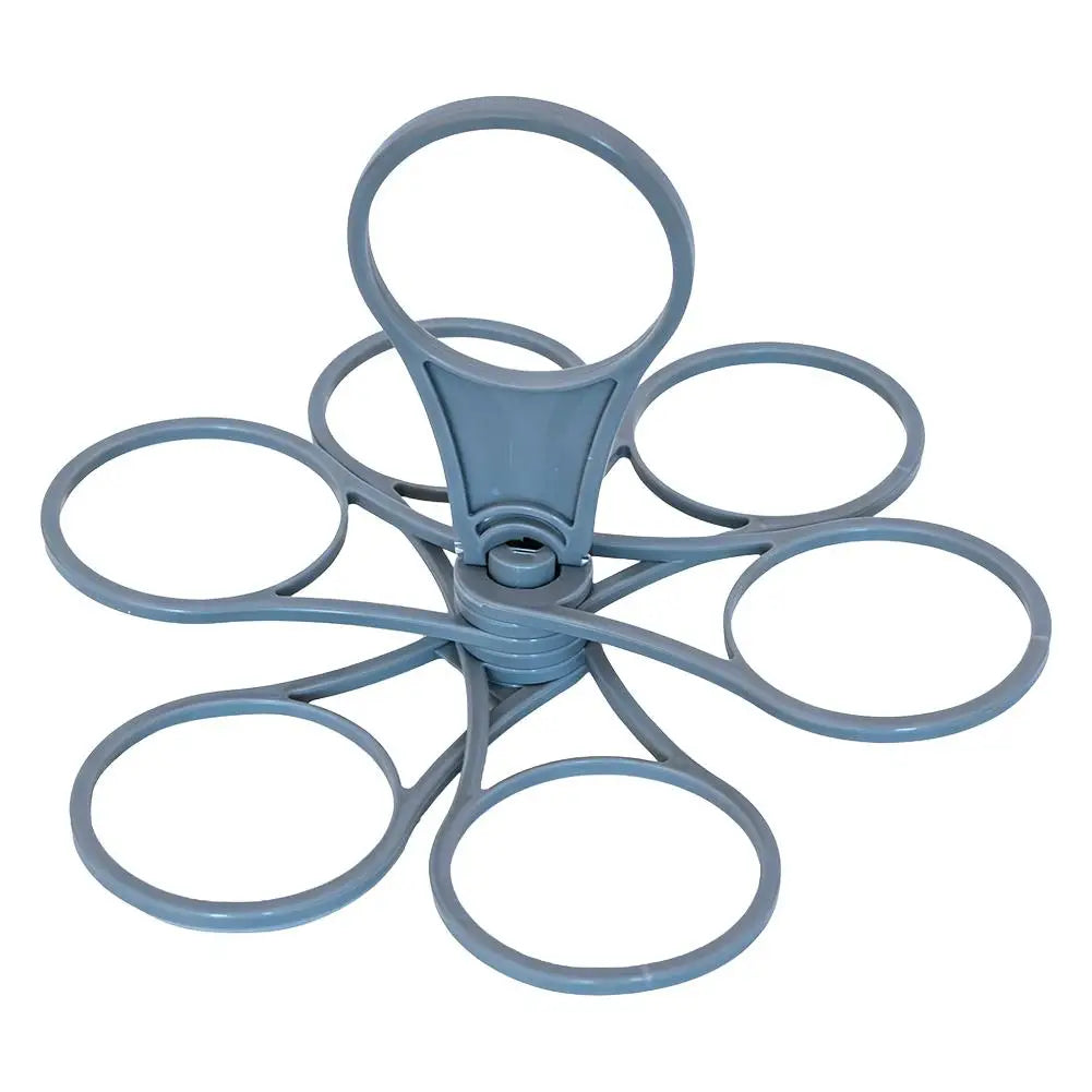 Foldable Beverage Cup Holder for Outdoor Picnics and Parties - 6 Slots, Reusable, Portable