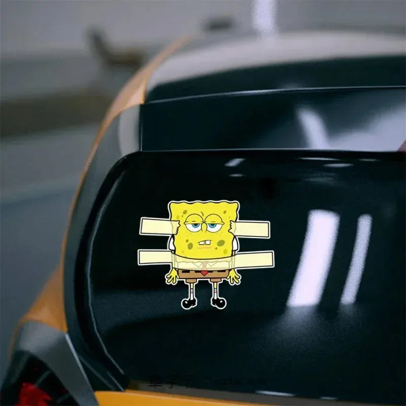 Waterproof Car & Vehicle Stickers Decals Set - SpongeBob Theme, Multiple Colors