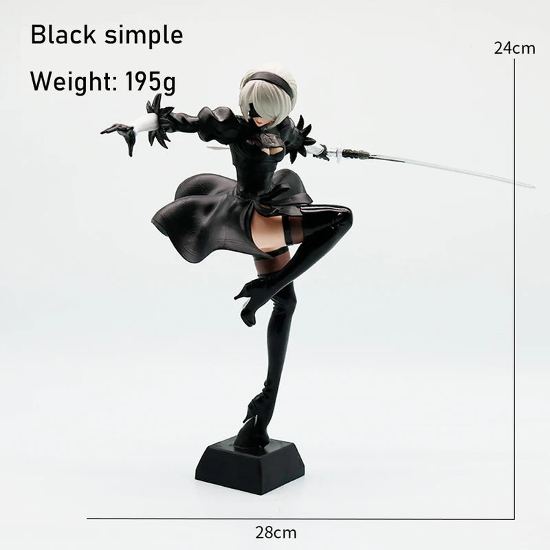 Anime Collectible Model Statue - Black & White PVC Desktop Decoration