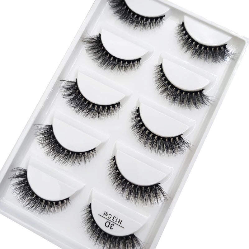 3D Mink False Eyelashes - Soft Cat Eye Makeup Lashes, Faux Cils, Multiple Colors