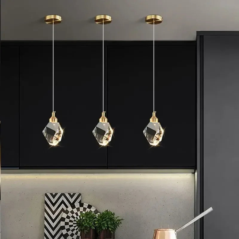 Modern Crystal LED Pendant Chandelier for Living Room Kitchen Bedroom Home Decoration