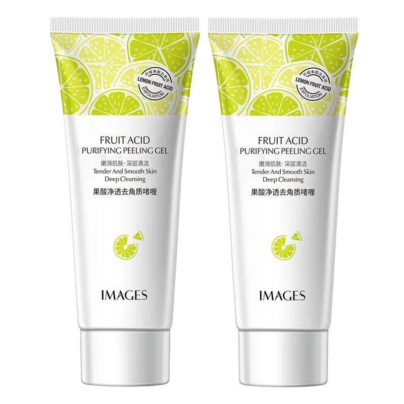 Fruit Acid Peeling Gel Facial Cleanser Exfoliating Scrub Deep Clean & Moisturize