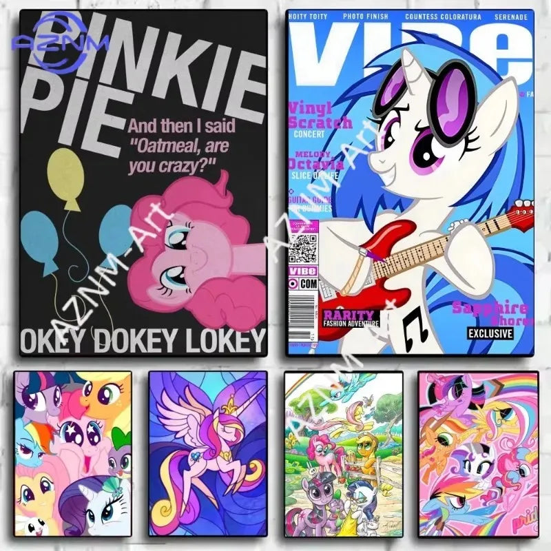 Cartoon P-Pony Poster for Home, Office & Dining Room Decor - Canvas Print