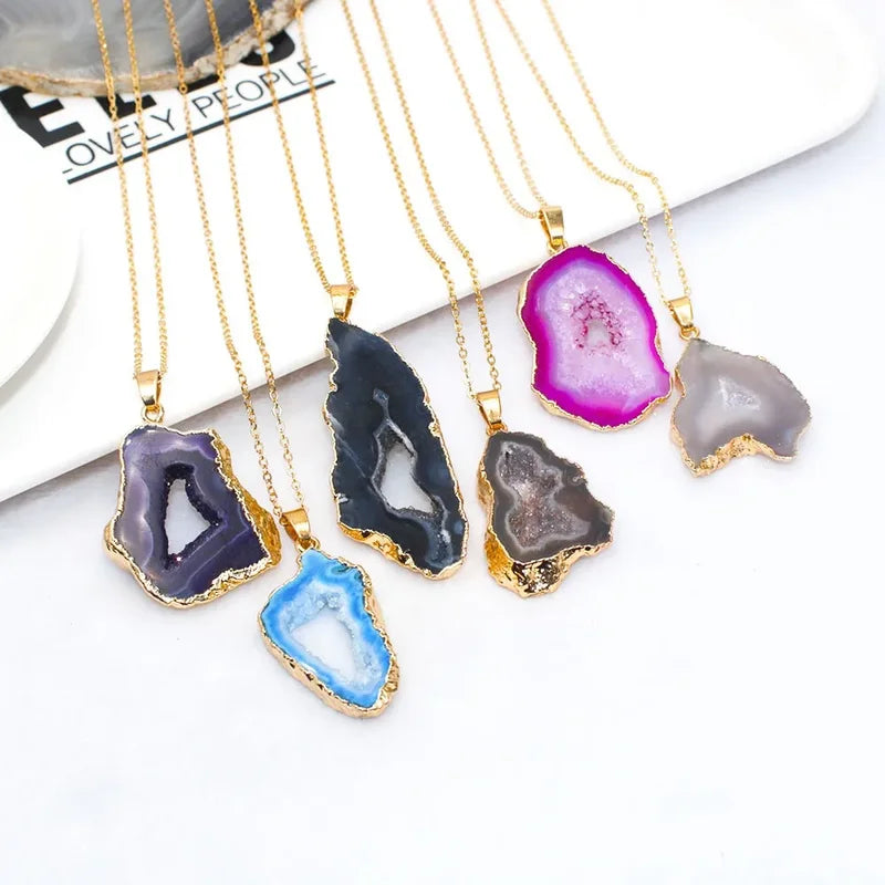 Natural Healing Crystal Quartz Chakra Pendant Necklace for Women