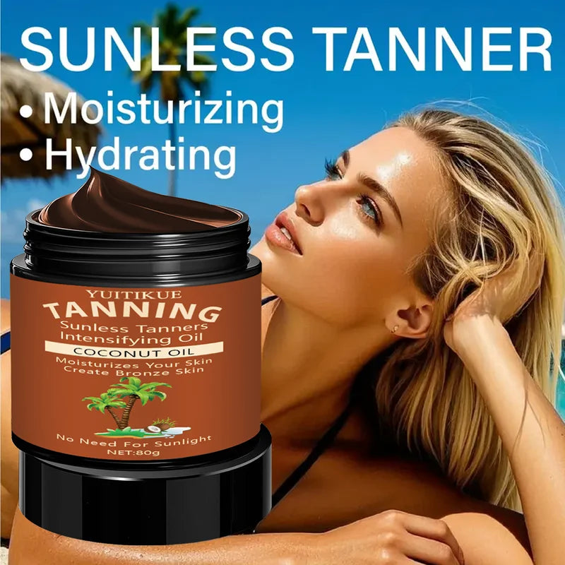 Bronzed Glow Tanning Cream with Coconut Oil - No Sun Needed
