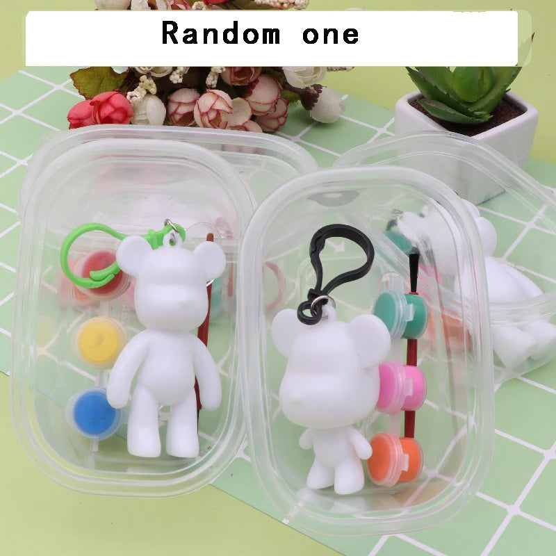DIY Art & Craft Kit for Kids - Handmade White Bear Painting Set with Multi-Color Paints