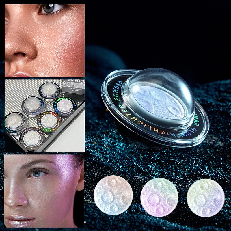 Highlighter Powder Makeup Contour Palette Water Light Shimmer Face & Body Illuminator