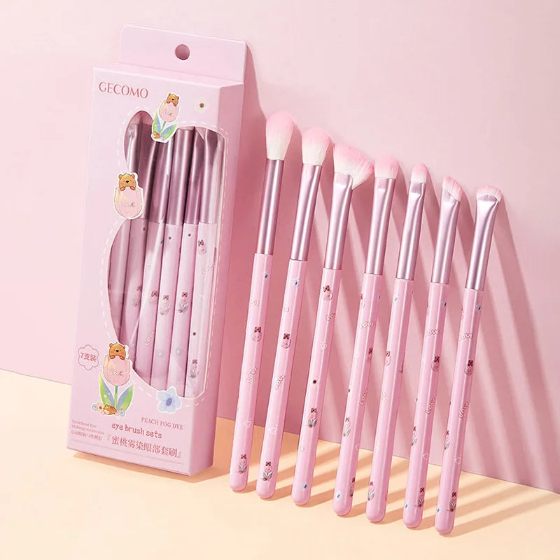 Eye Makeup Brush Set with Detail, Shading & Nose Shadow Brushes - Complete Makeup Tools for Beginners
