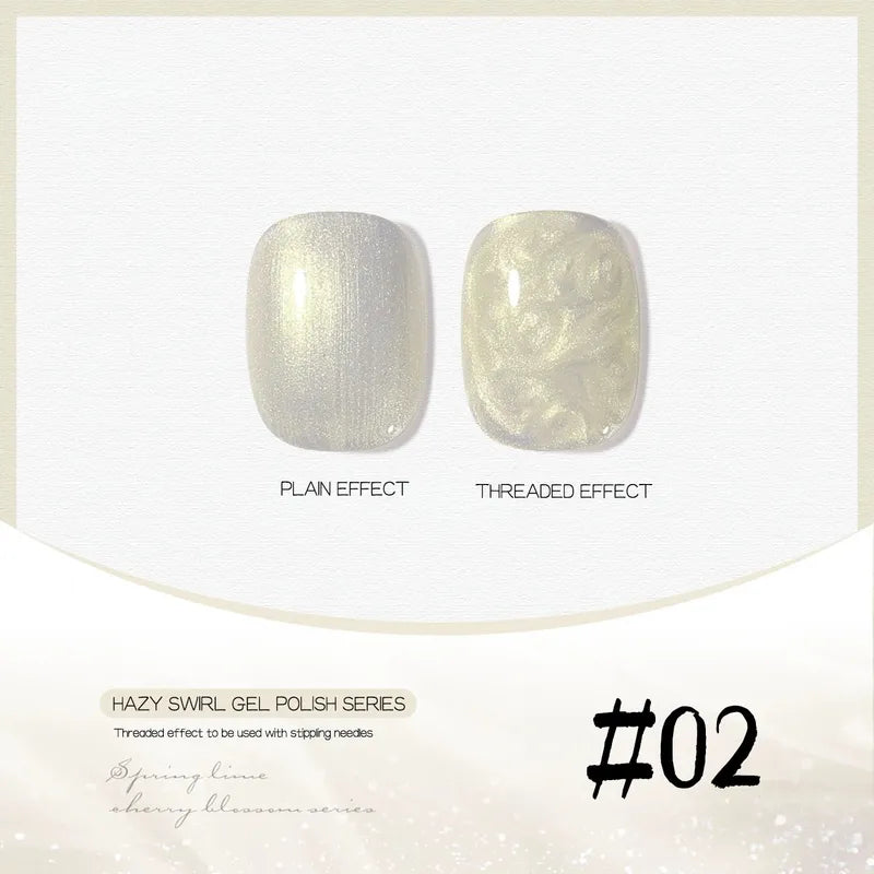 Japanese-Style Summer Nail Art Pearl Shell Thread Gel Nail Polish Set