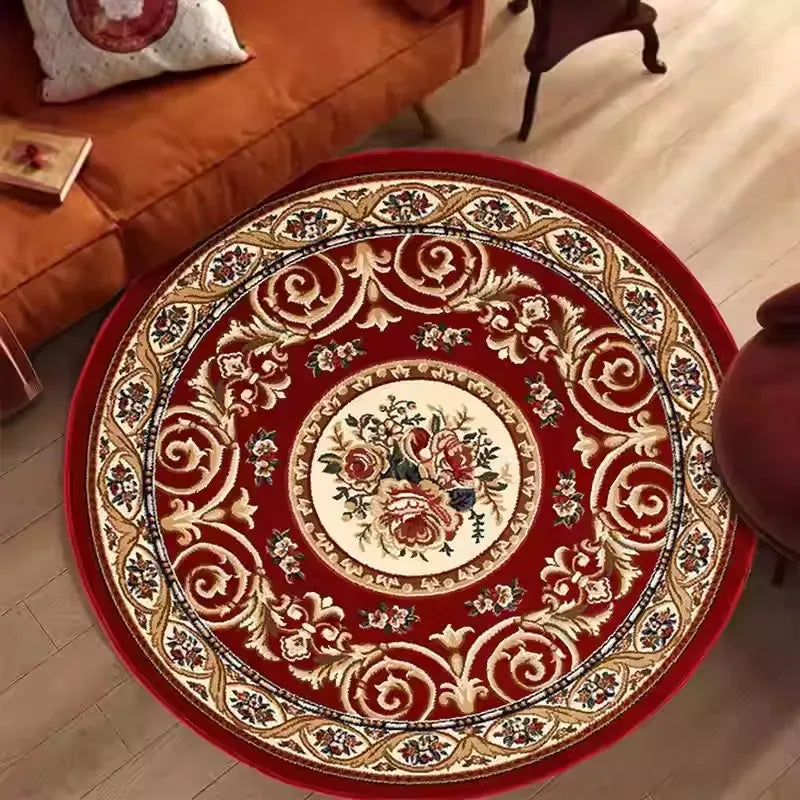 Round Persian Style Carpet Bathroom Mat Home Decor Living Room Kitchen Rug