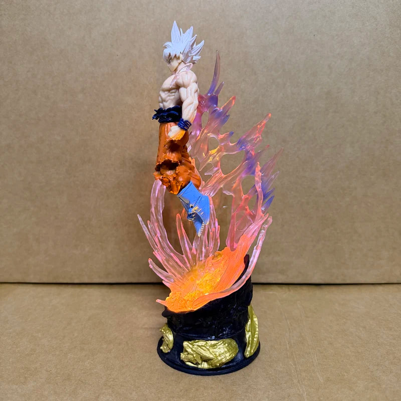 24cm Anime Goku Action Figure Ultra Instinct Super Saiyan PVC Light-Up Statue Toy Gift