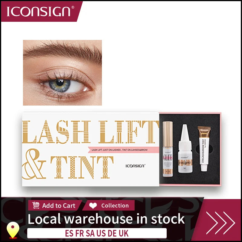 Lash Lift and Tint Kit for Eyelash Curling and Eyebrow Dyeing - Professional Use