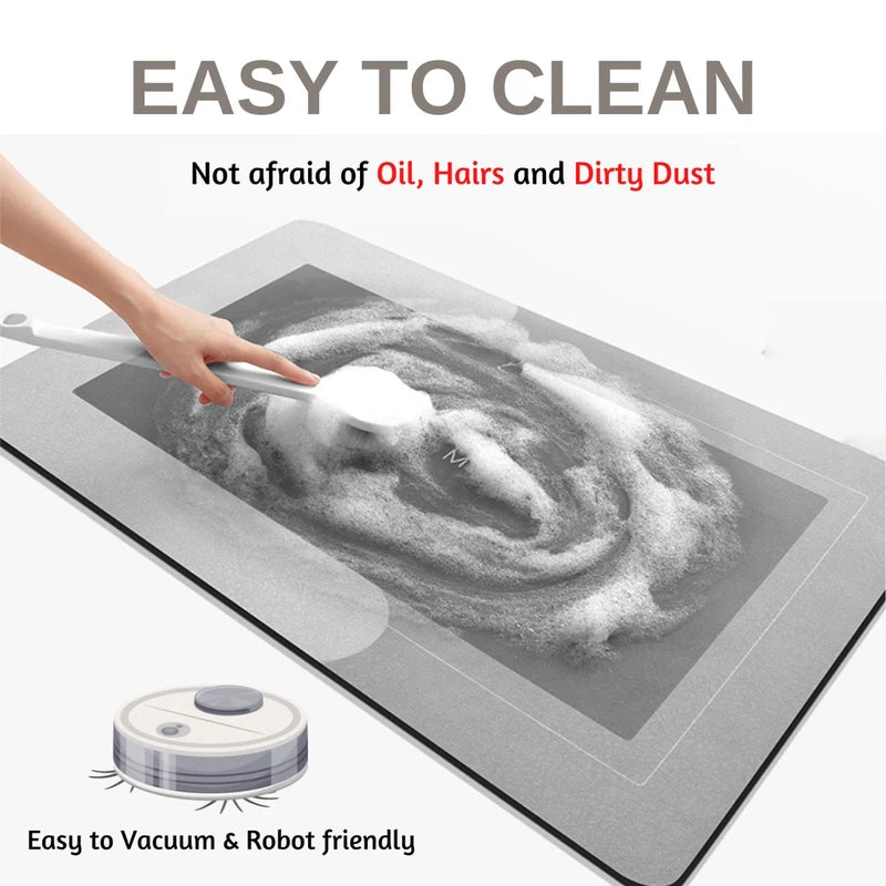 Kitchen Floor Mat Anti-Slip Water Absorbent Rug for Entrance, Bathroom, Living Room
