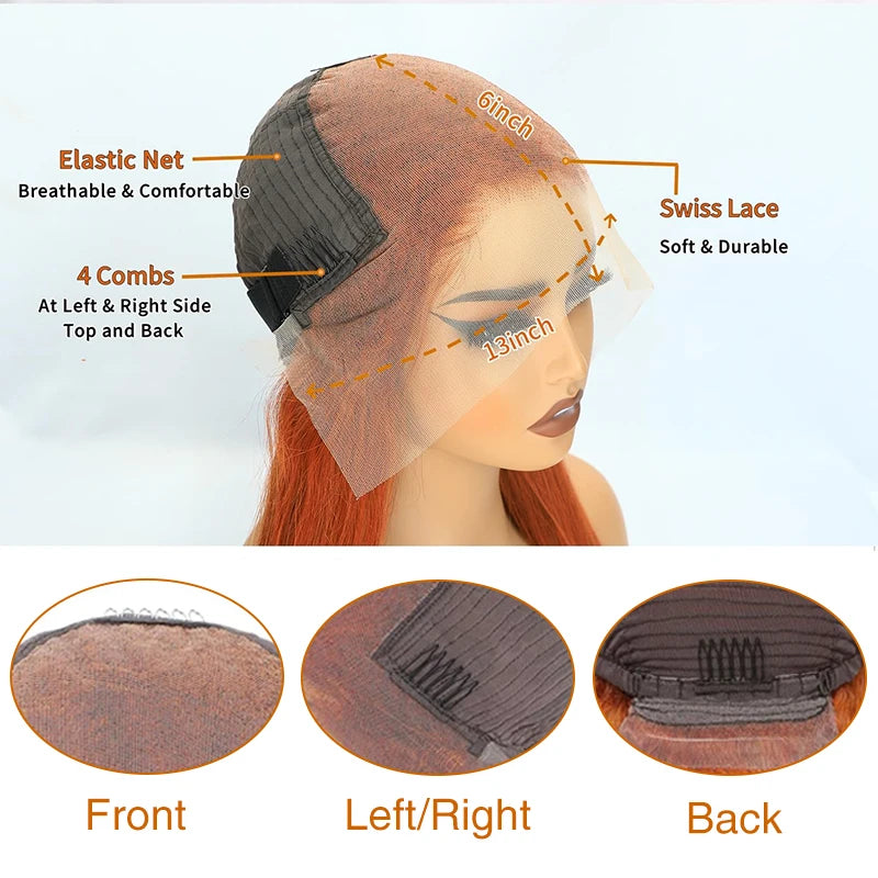 Water Wave & Curly Human Hair Wigs with Lace Front, 30-38 Inch, Multiple Colors & Densities