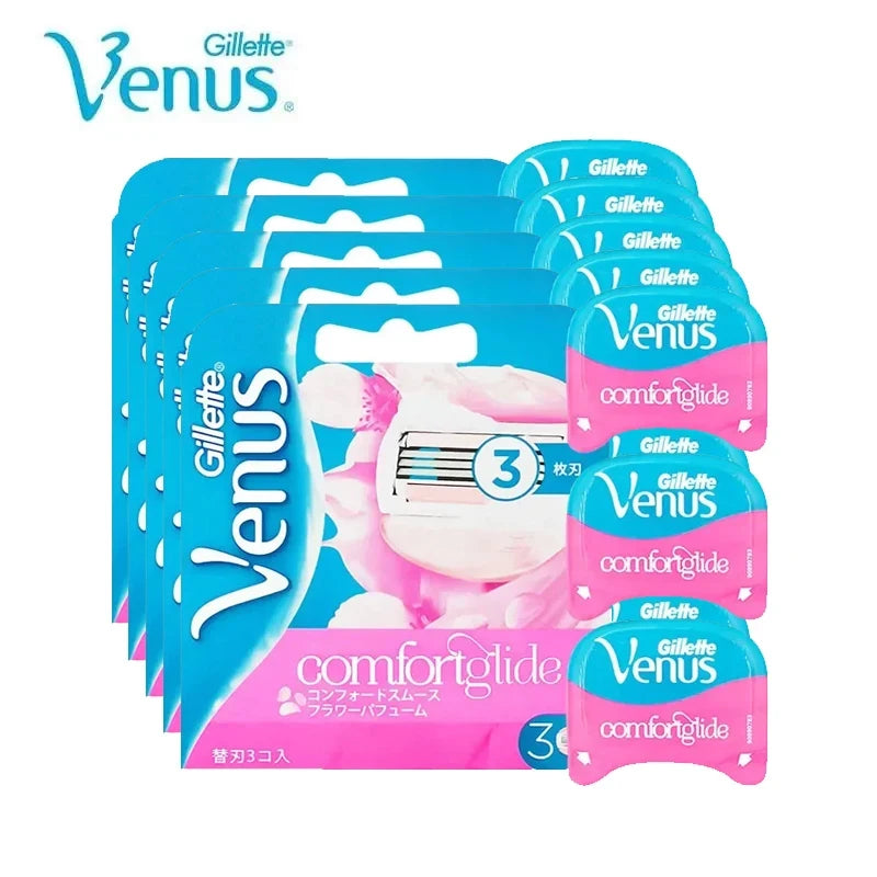 Women’s Razor Blade Set with Smooth Spa Soap - Sharp 3-Layer Replacement Heads