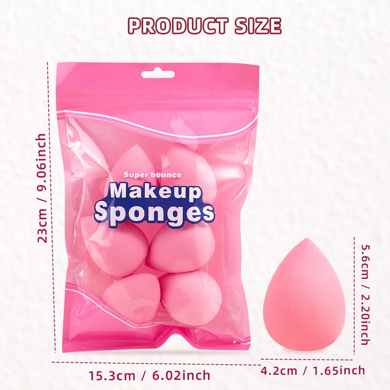 6PCS Water Drop Makeup Sponges, Beauty Egg Applicators for Concealer & Powder