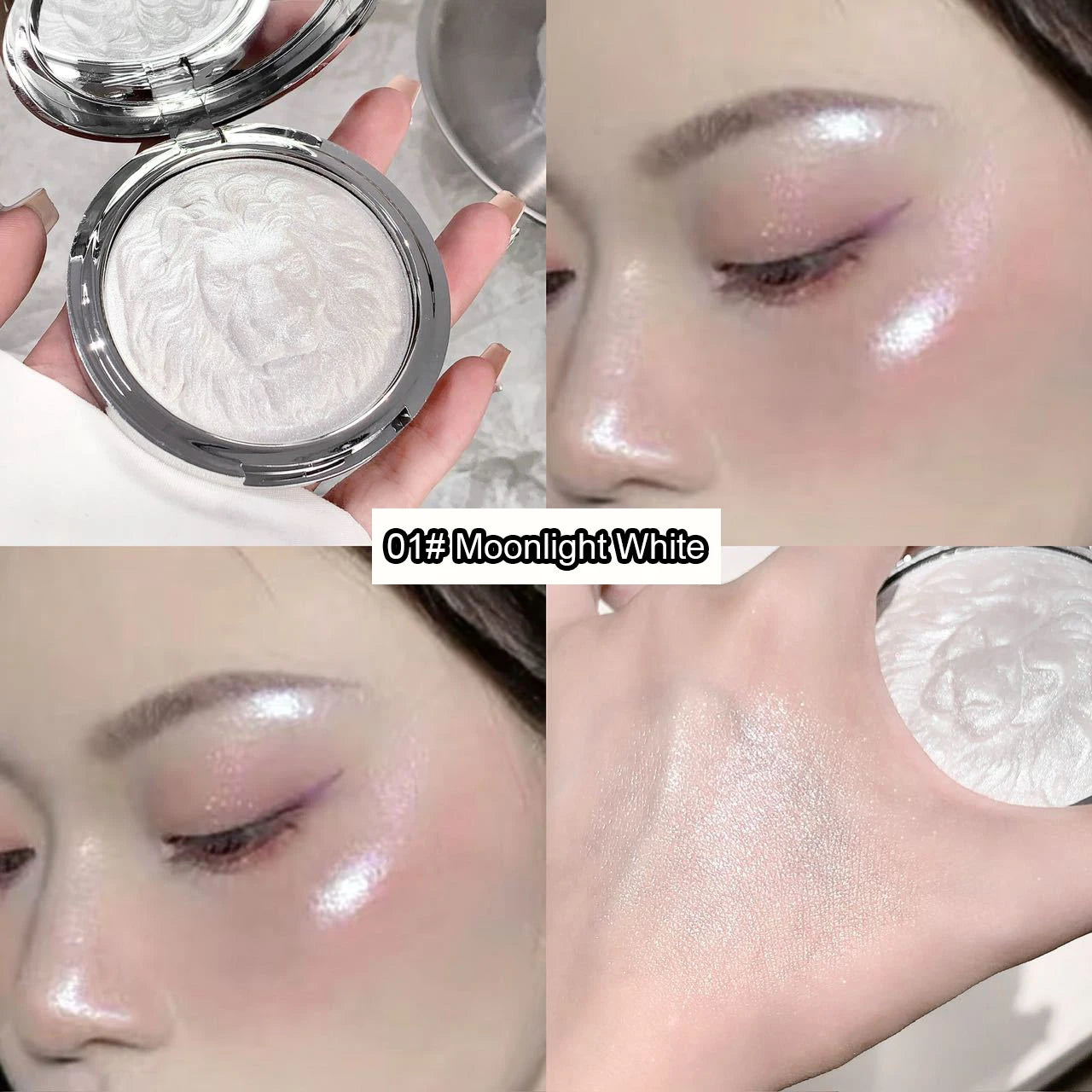 Colorful Face Highlighter Palette Natural Glow Waterproof Glitter Makeup Set