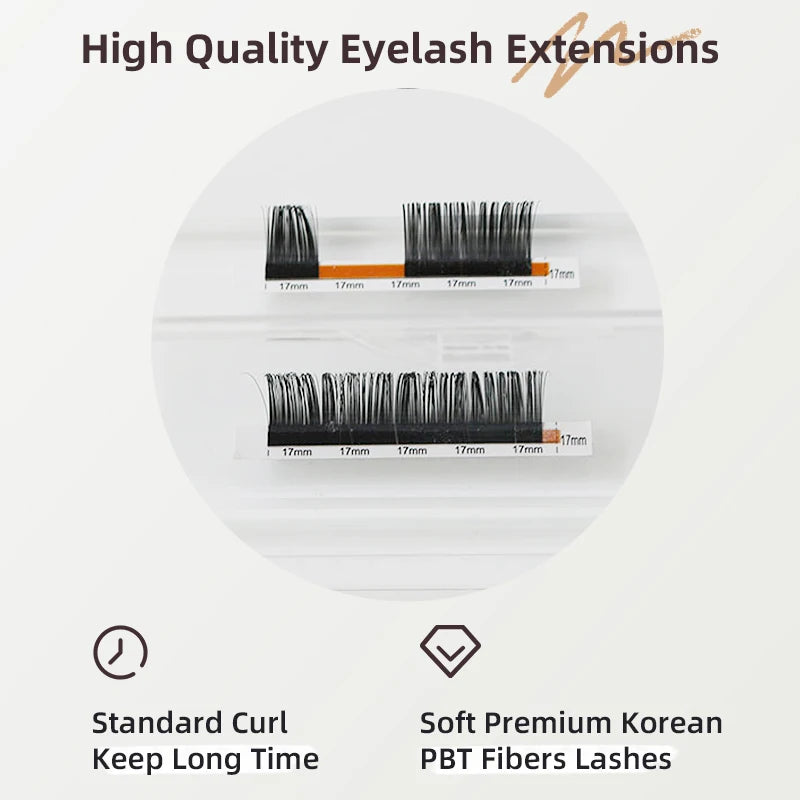 Eyelash Extension Fans Kit - Easy Fanning Volume Lashes in Multiple Curl & Lengths