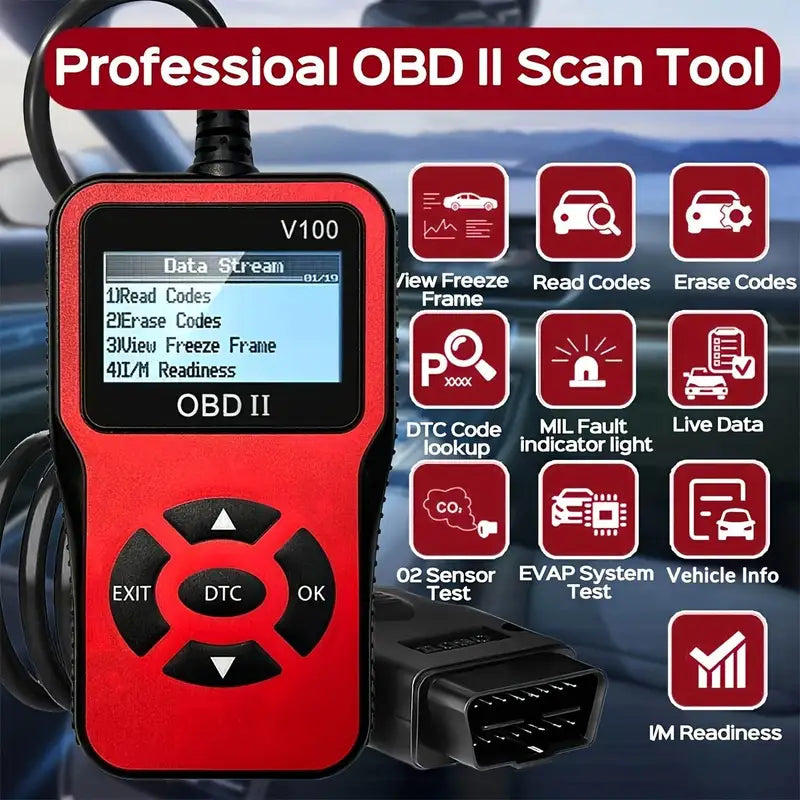 OBD2 Diagnostic Scanner for Vehicle Fault Codes Engine Check Tool Car Repair