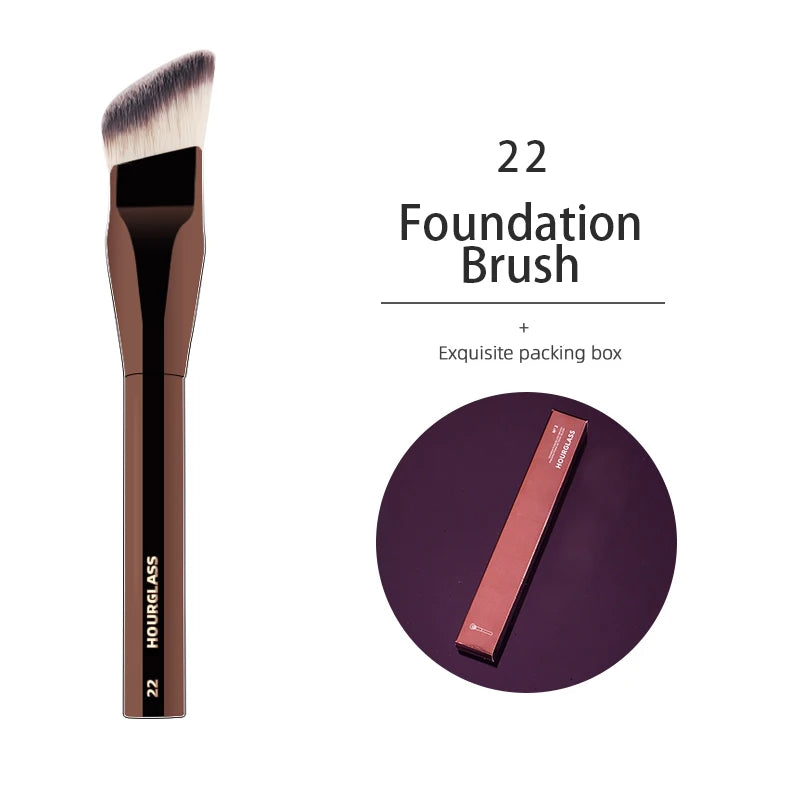 Liquid Foundation Brush - Angled Makeup Brush for Face & Blush Application