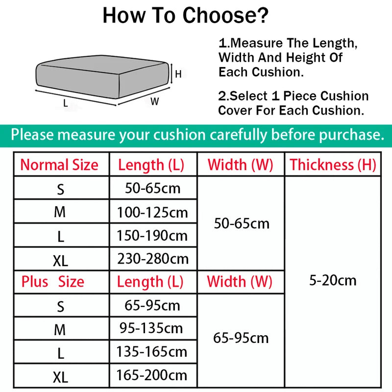 Velvet Corner Sofa Cushion Cover Elastic Thick L-Shape Armchair Slipcover