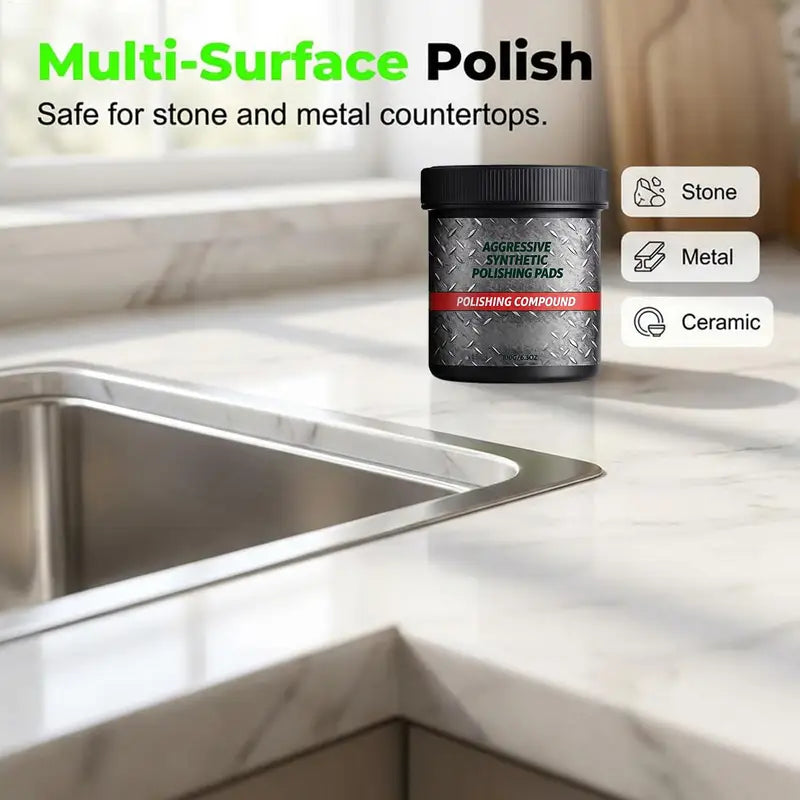 Multi-Functional Furniture & Appliance Wax - Scratch Remover & Polish for Countertops, Wood & Metal Surfaces
