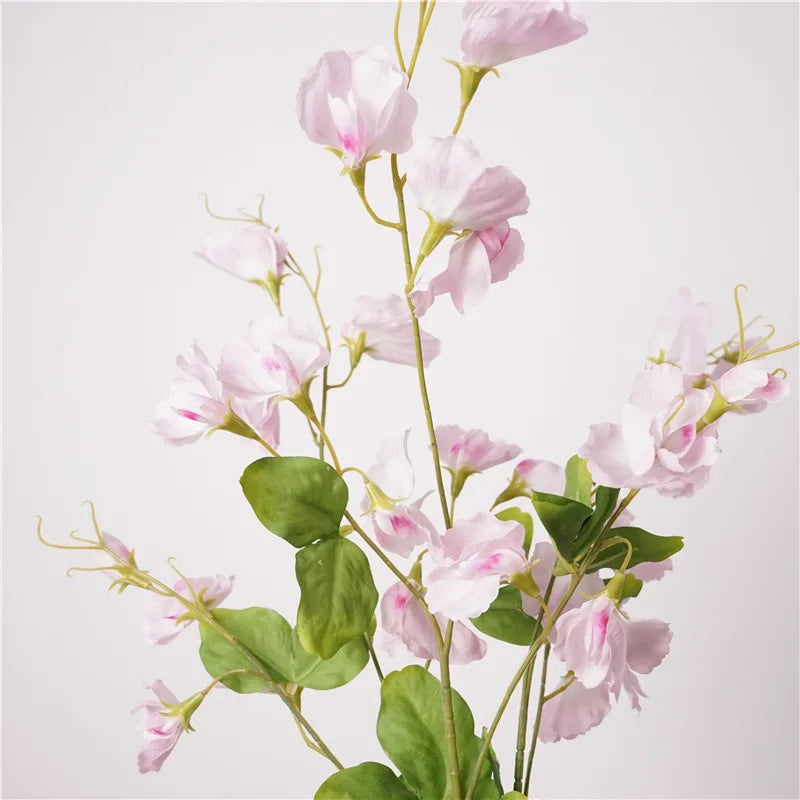 5Pcs Artificial Pea Flowers Bouquet Real Touch Wedding Decor Home & Party